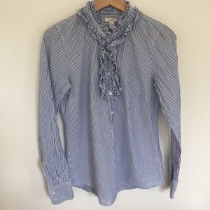 J.Crew ruffle neck blouse